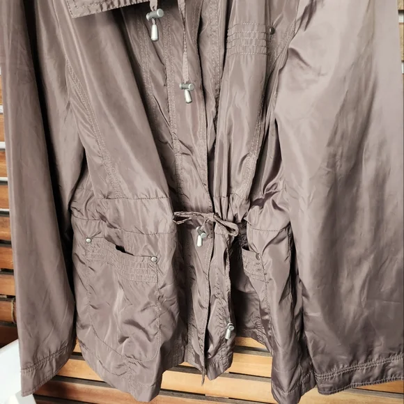 ARMAND THIERY utility raincoat jacket long TAN Size 14/16 - Picture 4 of 16